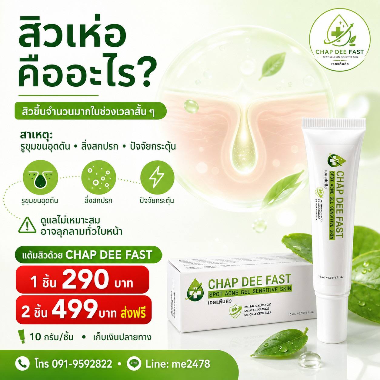 ส่วนผสมเด่นของ CHAP DEE FAST